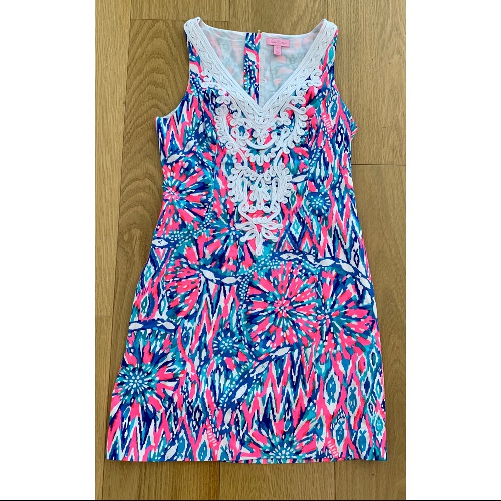 Lily Pulitzer blue & pink patterned dress